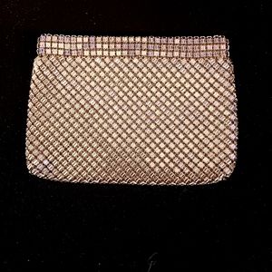 Vintage Whiting & Davis silver medal beaded handbag. Same owner 45yrs